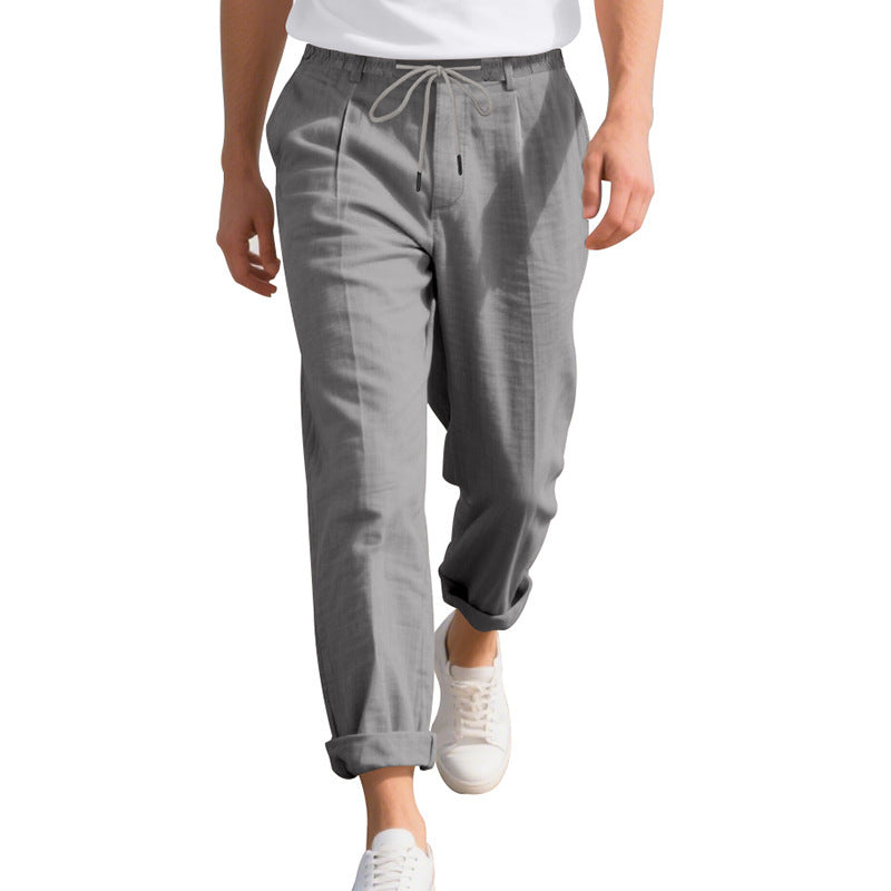 Men's lightweight linen drawstring pants - product view 5