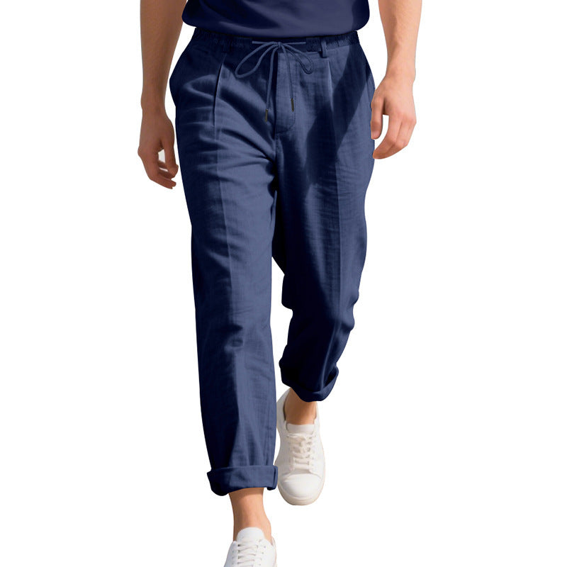 Men's lightweight linen drawstring pants - product view 3